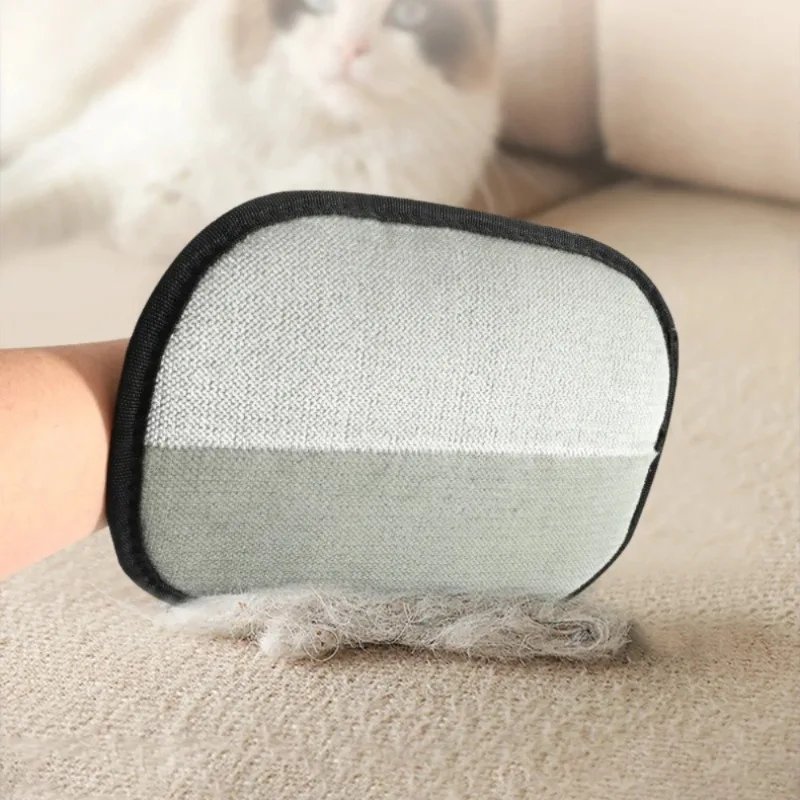Dubbelsidiga pälsvårdshandskar för effektiv hårborttagning på hund och katt