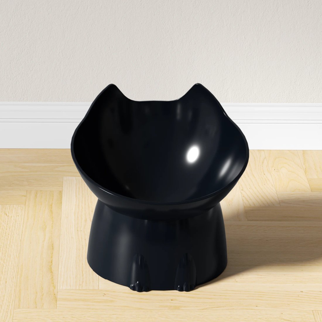 Upphöjd matskål för katt med nackskydd och tippskydd