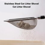 Slitstark kattsandsspade i rostfritt stål med ergonomiskt handtag - Bild 6