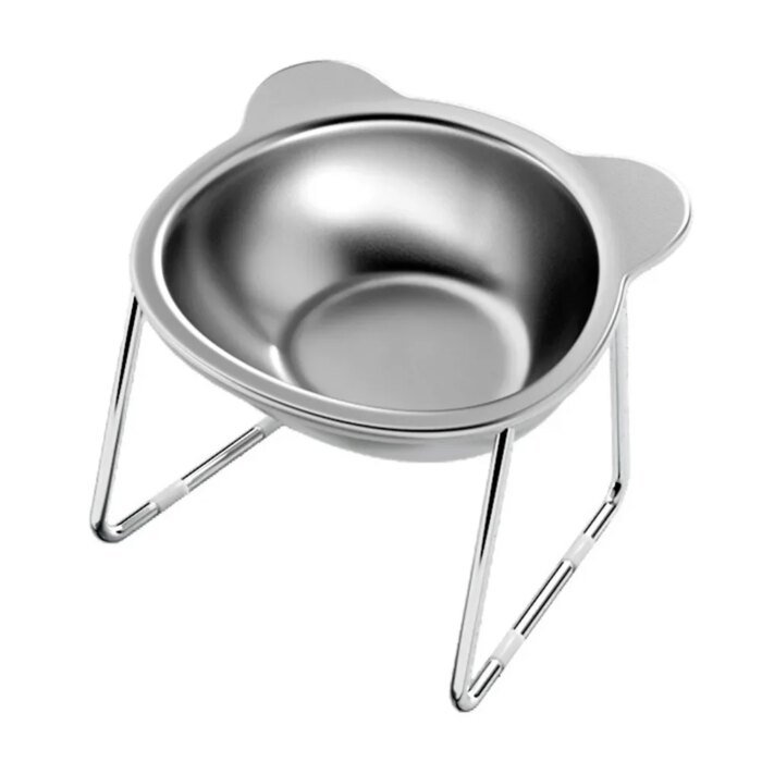 Upphöjd matskål i 304 rostfritt stål med ergonomisk lutning - Bild 6