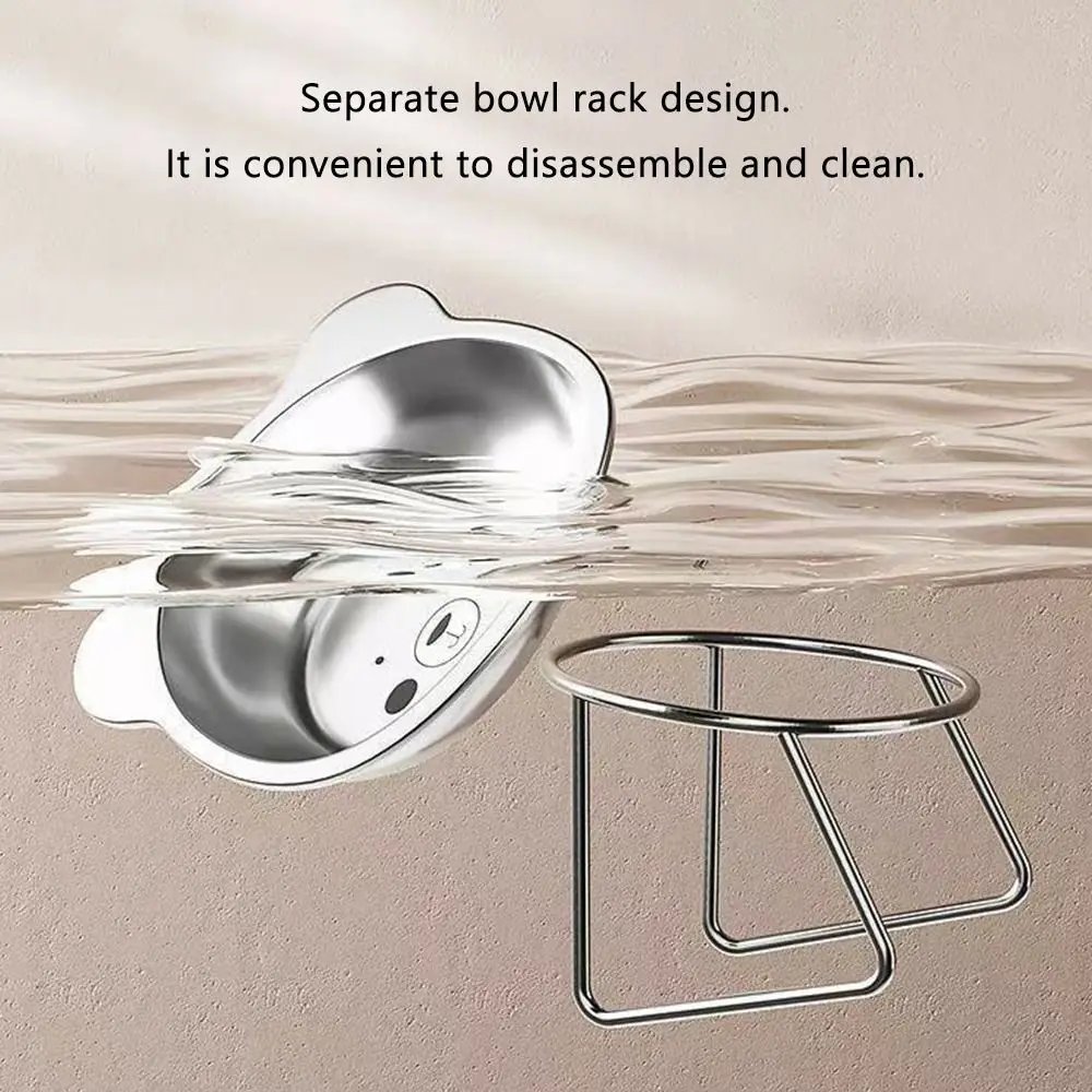 Upphöjd matskål i 304 rostfritt stål med ergonomisk lutning