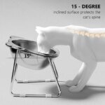 Upphöjd matskål i 304 rostfritt stål med ergonomisk lutning