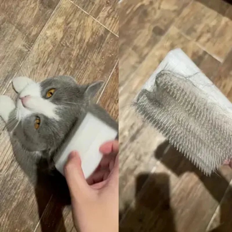 Sensorisk massageborste för katt med mjuk katttunge-struktur