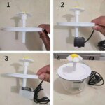 Automatisk vattenfontän för katt med tystgående USB-pump och filter - Bild 5