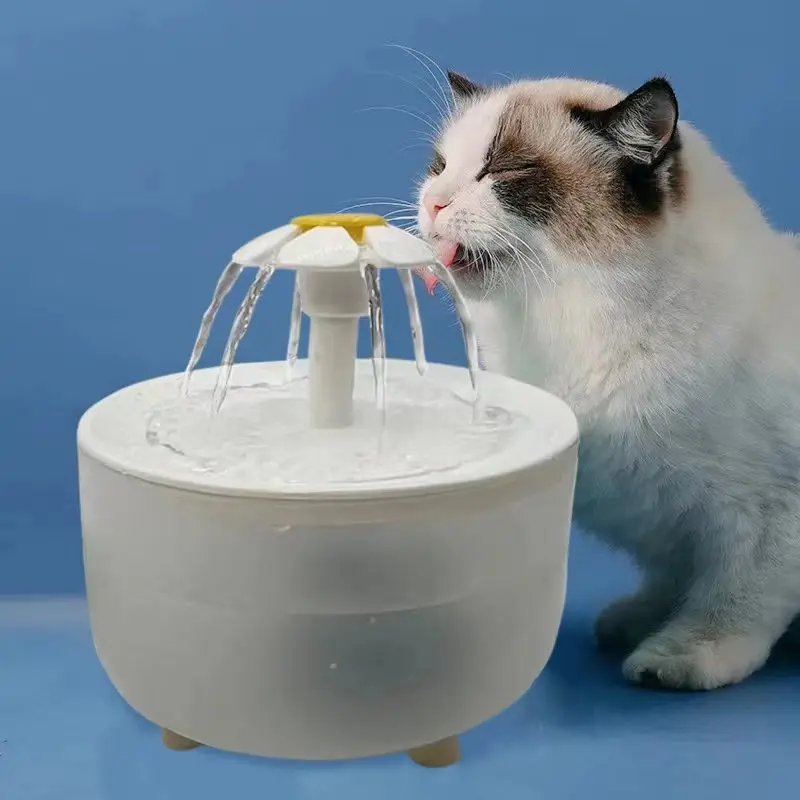 Automatisk vattenfontän för katt med tystgående USB-pump och filter
