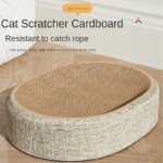 2-i-1 oval klösbräda och kattbädd i slitstarkt material - Bild 3