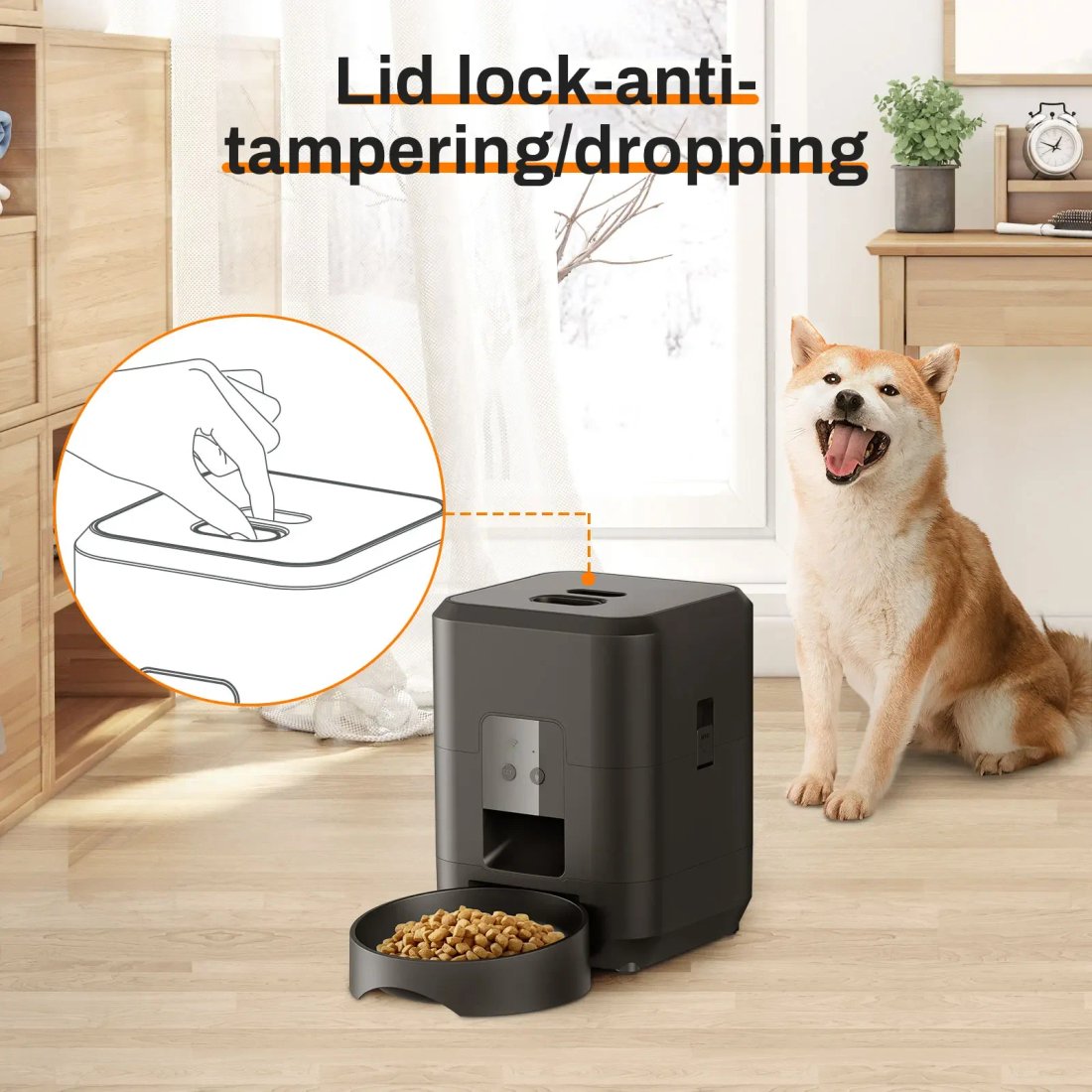 Smart automatisk foderautomat för katt och hund med timer
