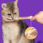 Smidig klämked och foderdispenser för flytande kattsnacks 2-pack - Bild 2