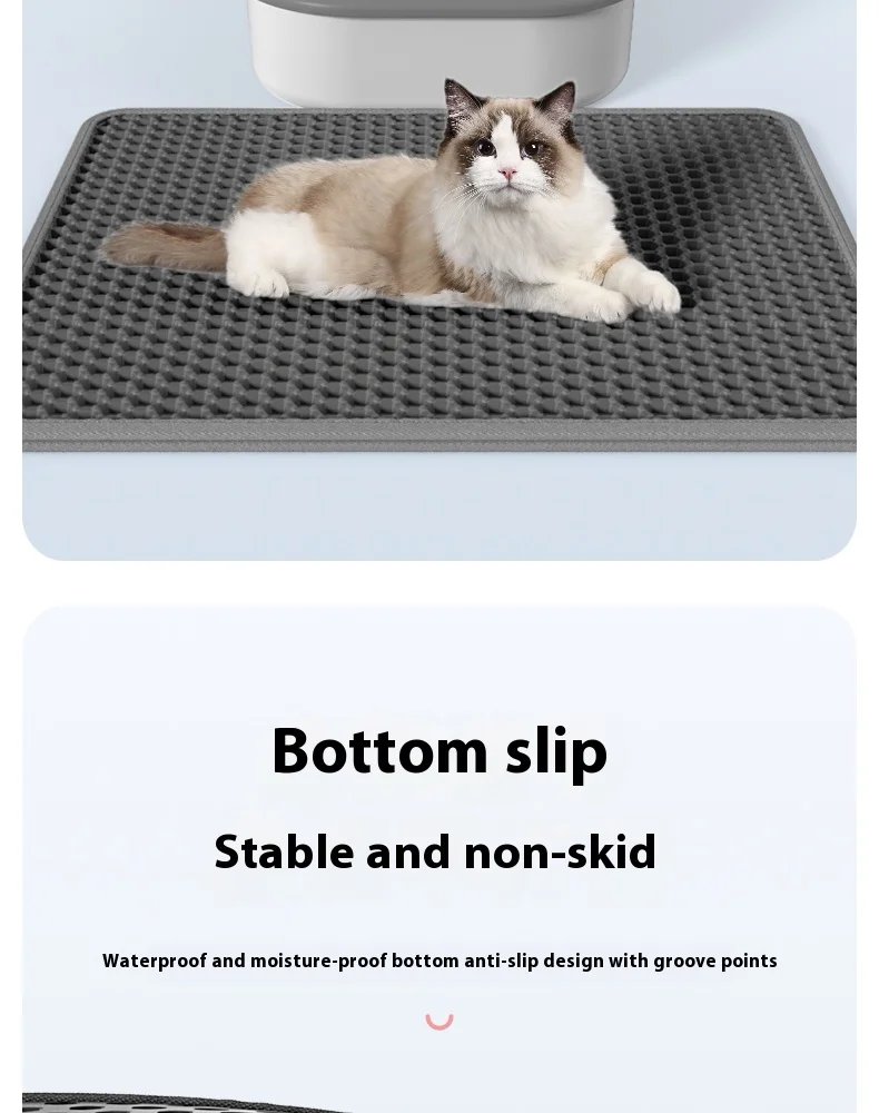Stor vattentät kattlådematta med dubbla lager och bikupedesign