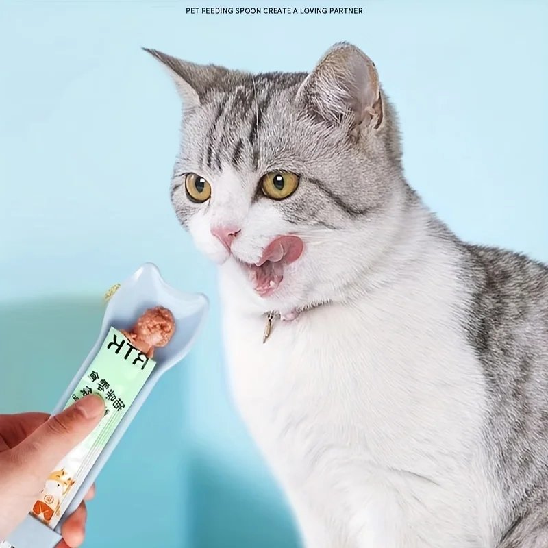 Smart klämsked för flytande kattsnacks och våtfoder Smart klämsked för flytande kattsnacks och våtfoder