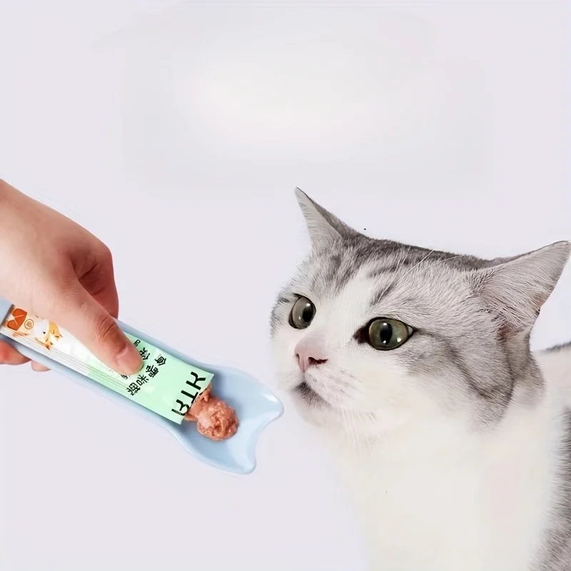 Smart klämsked för flytande kattsnacks och våtfoder