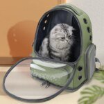 Transparent och andningsbar ryggsäck för transport av katt och hund - Bild 4