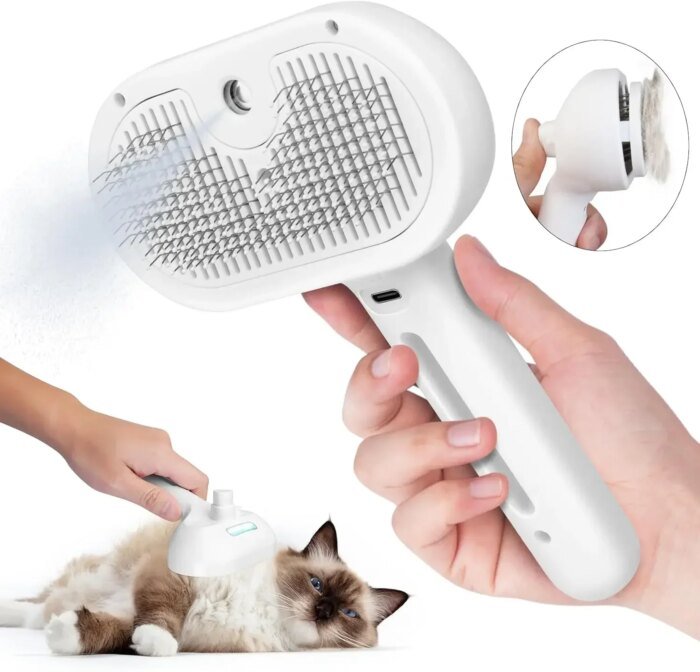 Elektrisk sprayborste för effektiv pälsvård på hund och katt - Bild 2