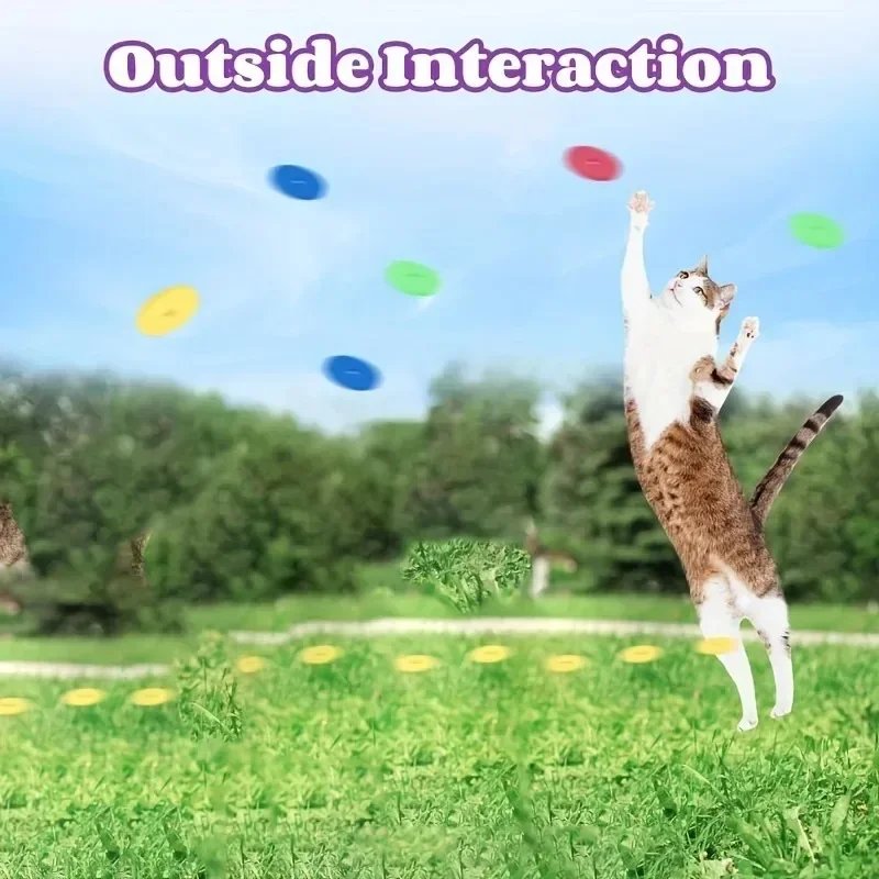 Rolig interaktiv leksakspistol med skumfrisbees för katt och hund