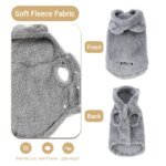 Varm hundtröja i mjuk fleece med söt huva - Bild 3