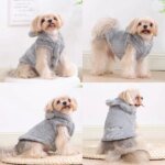 Varm hundtröja i mjuk fleece med söt huva