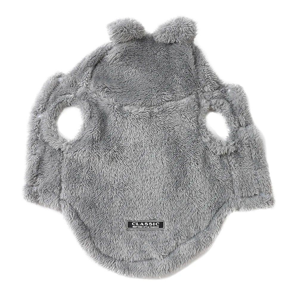 Varm hundtröja i mjuk fleece med söt huva