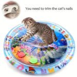 Uppblåsbar sensorisk vattenmatta för svalkande lek till katt - Bild 3