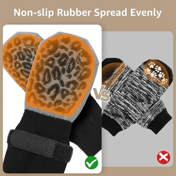 Halkfria tasskydd och justerbara hundsockor för skadade tassar - Bild 3