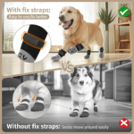 Halkfria tasskydd och justerbara hundsockor för skadade tassar - Bild 5