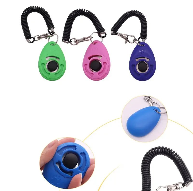 Klicker för hundträning och husdjursaktivering med elastiskt armband