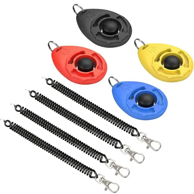 Klicker för hundträning och husdjursaktivering med elastiskt armband