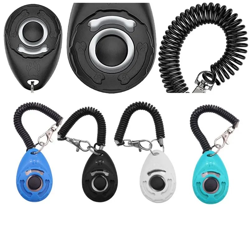 Klicker för hundträning och husdjursaktivering med elastiskt armband