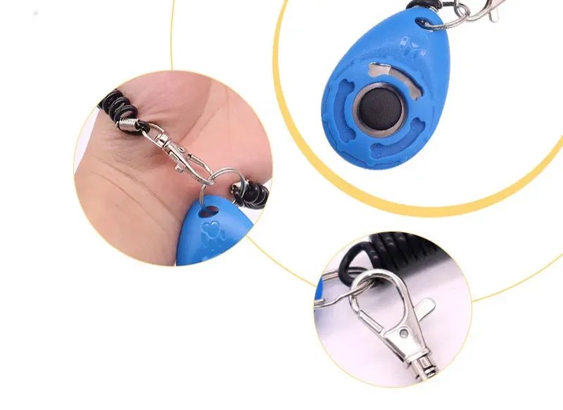 Klicker för hundträning och husdjursaktivering med elastiskt armband