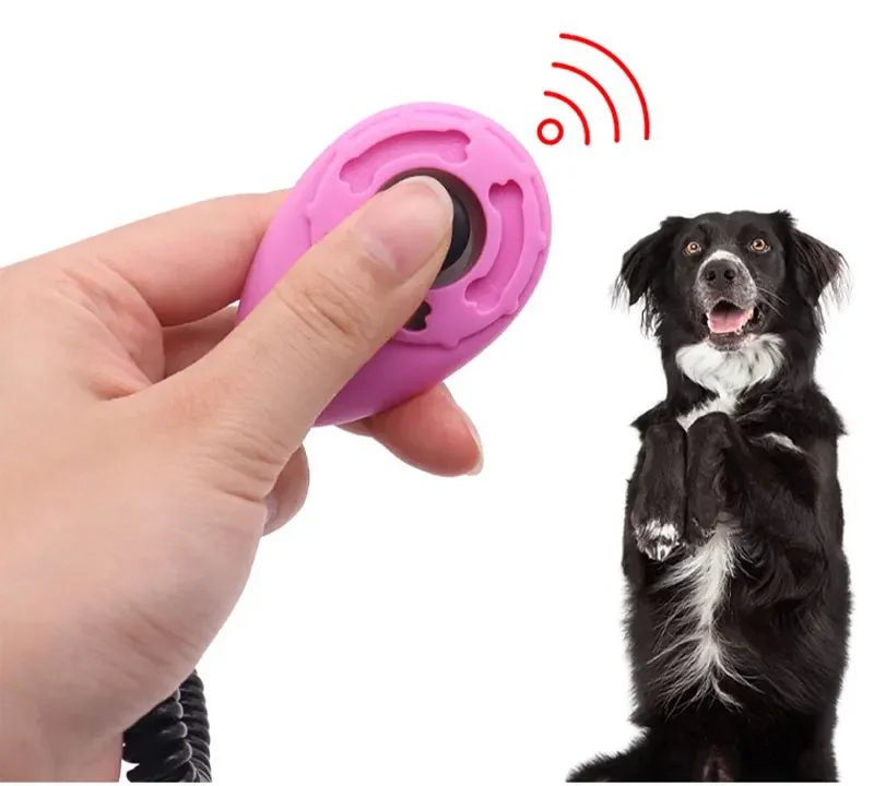 Klicker för hundträning och husdjursaktivering med elastiskt armband