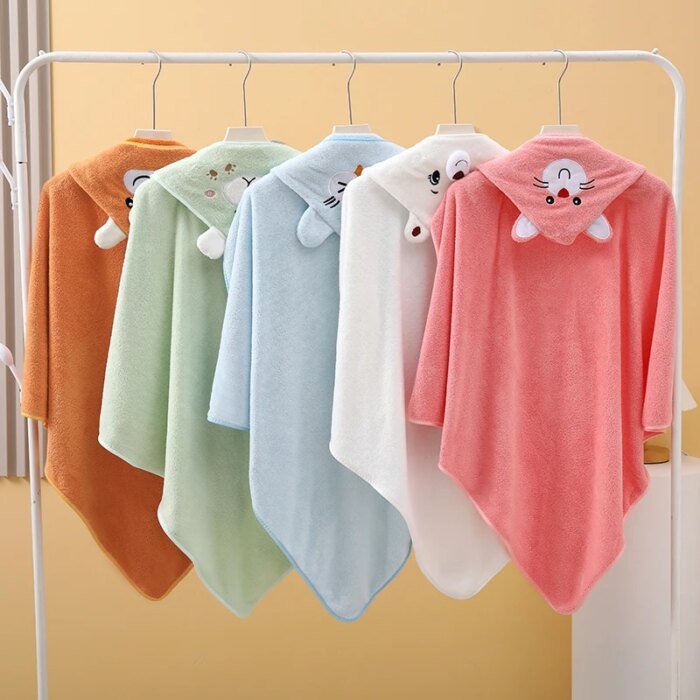 Mjuk och absorberande badhandduk i korallfleece för baby - Bild 3