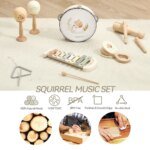 Musikaliska Montessori-leksaker i trä med trumma och xylofon - Bild 2