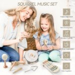 Musikaliska Montessori-leksaker i trä med trumma och xylofon - Bild 5