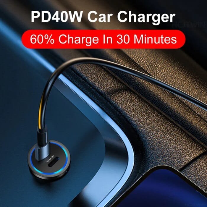 66W Snabbladdare för Bil – USB-C & PD-adapter för Smartphone - Bild 5