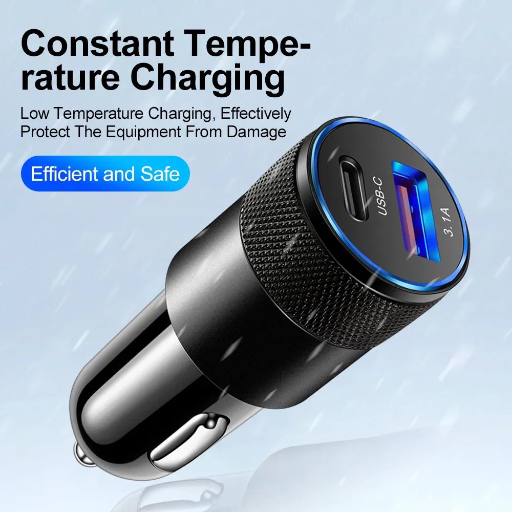 66W Snabbladdare för Bil – USB-C & PD-adapter för Smartphone 66W Snabbladdare för Bil – USB-C & PD-adapter för Smartphone
