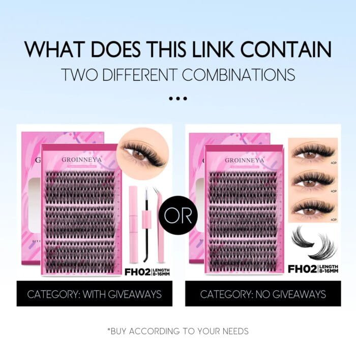GROINNEYA DIY Lash Extension Kit – Komplett Set för Fransförlängning Hemma - Bild 2