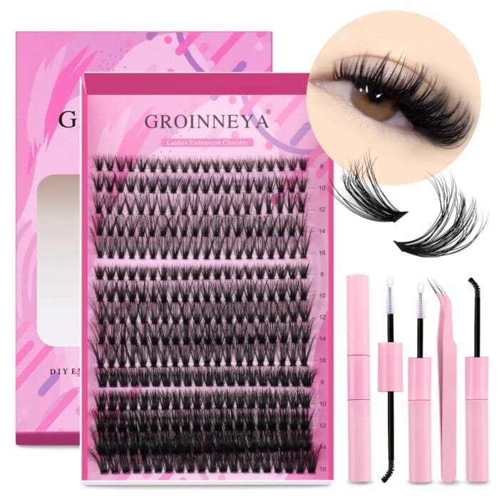 GROINNEYA DIY Lash Extension Kit – Komplett Set för Fransförlängning Hemma - Bild 3