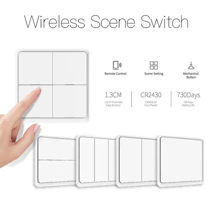 YIDI ZigBee 3.0 Tuya trådlös smart scenknapp - Bild 3