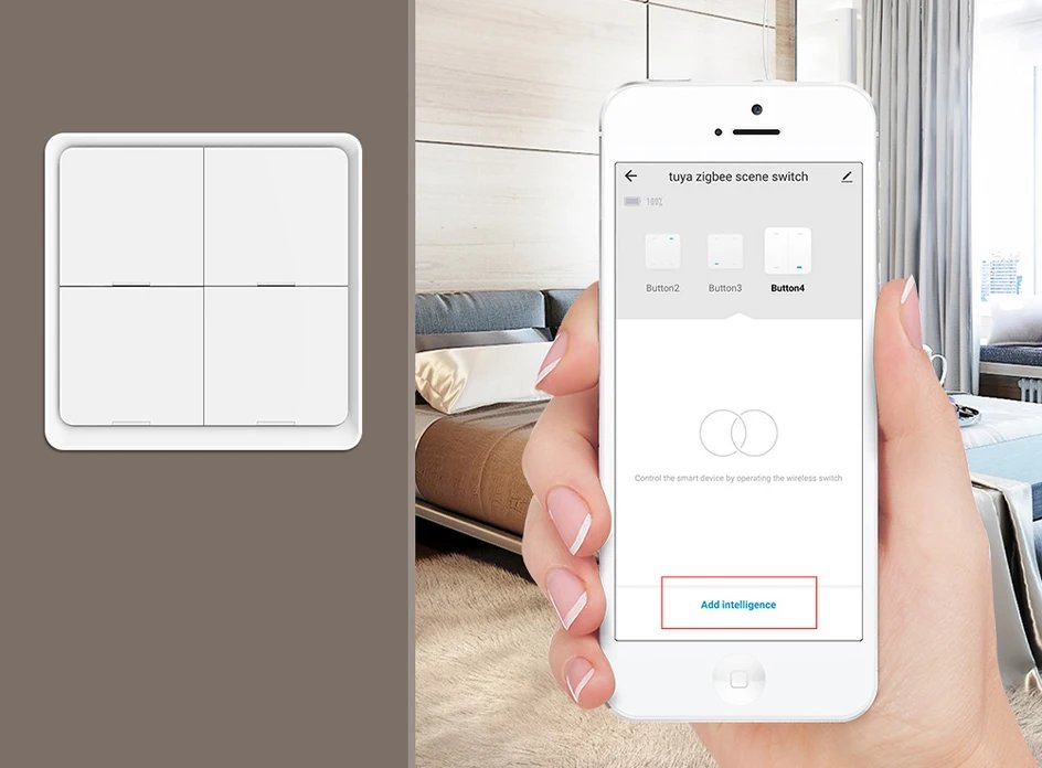 YIDI ZigBee 3.0 Tuya trådlös smart scenknapp