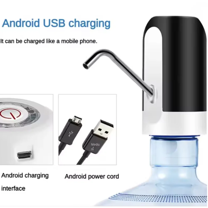 Portabel Elektrisk Vattenpump för 5-Gallonsflaskor med USB-laddning - Bild 2