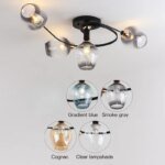 Elegant Industriell Pendellampa i Svart och Guld för Hemmet - Bild 5