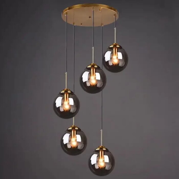 Italiensk Designad Glasboll Pendellampa med E27-sockel - Bild 3