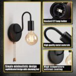 Nordisk Industriell Svart Vägglampa med E27-sockel för Inomhusbruk - Bild 4