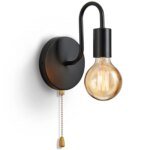 Nordisk Industriell Svart Vägglampa med E27-sockel för Inomhusbruk - Bild 2