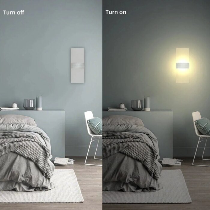 Modern LED-vägglampa 6W/12W i Akryl för Inomhusbruk - Bild 2
