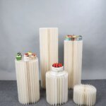 Cylindriska piedestaler för tårtbord och bröllopsdekorationer - Bild 2