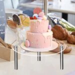 Transparent runt tårtställ i akryl för cupcakes och desserter - Bild 4