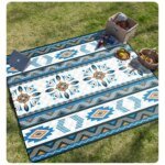 Waterproof Picnic Blanket, 200x200CM Large Beach Blanket Outdoor Picnic Mat, Beach Mat with Carrying Handle for Camping, Beach - Bild 3