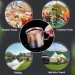 Slitstark Campingmugg i Rostfritt Stål med Vikbart Handtag - Bild 5