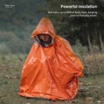 Vattentät Nödponcho och Värmefilt för Camping och Överlevnad - Bild 4