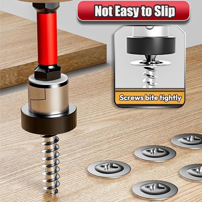 Magnetiska PH2 skruvdragarbits med djupstopp för gipsskruvar - Bild 3